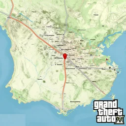 a map of Grand theft auto 5