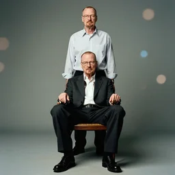 walter white from back sitting on chair standing photo by annie leibovitz 8 0 mm lens bokeh