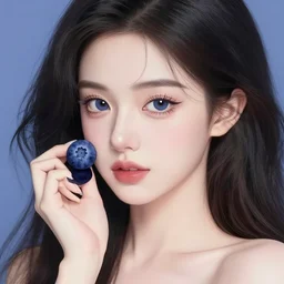 the portrait of a blueberry that resembles an absurdly beautiful, graceful, elegant, sophisticated, lovely young woman, an ultrafine hyperdetailed illustration by kim jung gi, irakli nadar, intricate linework, bright colors, octopath traveler, final fantasy, unreal engine 5 highly rendered, global illumination, radiant light, detailed and intricate environment