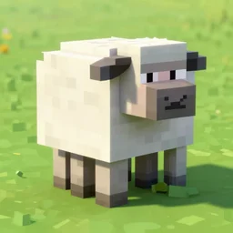 minecraft sheep in real life, 8 k, hyperdetailed