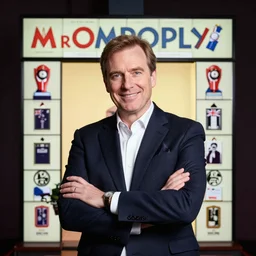 british person! dream photo portrait of mr monopoly, professional photoshoot,