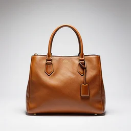 amber handbag, studio product photography, isolated on a pure white background, centered, entire object in frame, sharp focus, soft studio lighting
