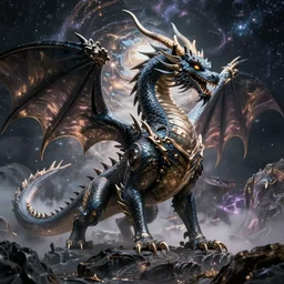 detailed cosmic dragon by the cosmic artist, powerful, expressive, artistic, stunning fantasy art