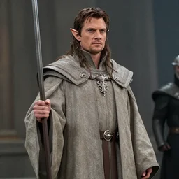 cinematic film still of a warhammer high elf henry cavill with elf ears dressed as a loremaster of hoeth in [ warhammer ] movie
