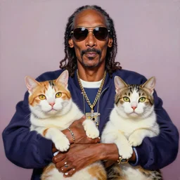 hyper - realism painting, snoop dogg and kat williams as actual cats, dope cats