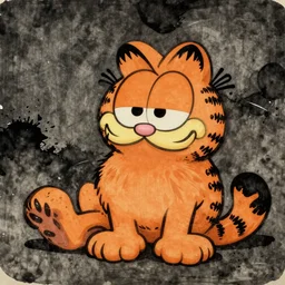 garfield in the style of utagawa hiroshige, japanese woodblock, classical japanese art, traditional japanese art, highly detailed, beautiful colors, award winning, dark, gritty, ink and watercolor