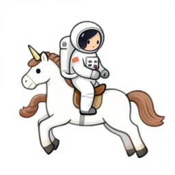 astronaut riding unicorn by tim shumate and hikari shimoda