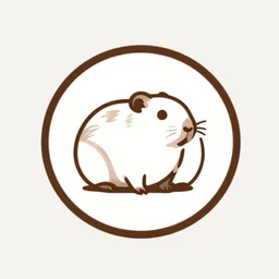 circular logo of a jerboa in a minimalist style