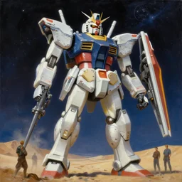 a giant buddha mecha gundam in the desert in space, tim hildebrandt, wayne barlowe, bruce pennington, donato giancola, trending on artstation, cinematic composition, beautiful lighting, hyper detailed, 8 k, oil on canvas
