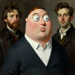 orientalist painting of peter griffin portrait by jean - leon gerome and otto pilny and adrien henri tanoux