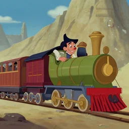 a film still from the animation the mesopotanian train ( 1 9 8 0 ) walt disney style, oscar winning animation, award winning