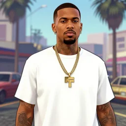 Travis barker in the style of gta san andreas in the style of artgerm, rossdraws