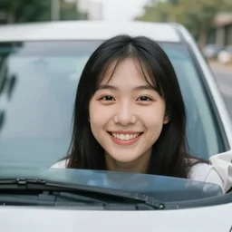 a car that is smiling at the camara