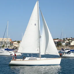 Sailing in the marina