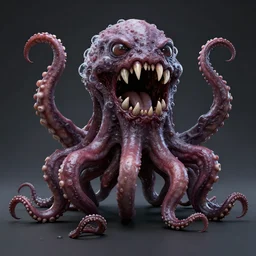 bubbletea monster with sharp teeth and tentacles, horror, created by hideo kojima, realistic, decima engine