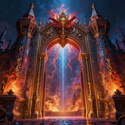 beautiful colorful picture of the gates of torment, volumetric lighting, 8 k octane beautifully detailed render, post - processing, extremely hyper - detailed, intricate, epic composition, cinematic lighting, masterpiece, trending on artstation, detailed detailed detailed, masterpiece, stunning art by anders zorn, wonderful masterpiece by greg rutkowski, beautiful cinematic light,