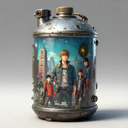 hardmesh retro futurist post - apocalyptic steampunk fallout 7 6 water canister, hyper realistic, art gta 5 cover, official fanart behance hd artstation by jesper ejsing, by rhads, makoto shinkai and lois van baarle, ilya kuvshinov, ossdraws, feng zhu and loish and laurie greasley, victo ngai