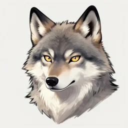 headshot portrait of an anthropomorphic wolf fursona, drawn by fleurfurr, , trending on artstation