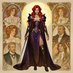 scarlet moon sorcerer character. full body character, Renowned character illustration, detailed illustration, hd, 4k, digital art, overdetailed art, concept art by greg rutkowski, thomas kindkade, alphonse mucha, loish, norman rockwell. Trending on artstation