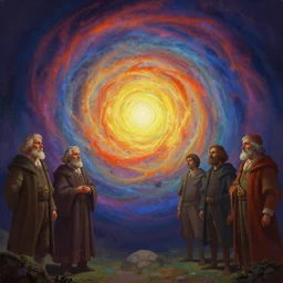 antediluvian occult cosmology, panspermia, by daniel arsham and robert hooke and ernst haeckel and agostino arrivabene and joaquin sorolla and paolo gioli, rule of thirds, vivid colours, negative space, atmospheric, digital painting, artstation, concept art, smooth, sharp focus