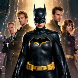 batgirl, portrait shot, intense, epic cinematic hyperrealism masterpiece, whimsical, realistic poster with shaded lighting by craig mallismo, artgerm, jeremy lipkin and michael garmash and hans zatzka, unreal engine, radiant light, detailed and complex environment, digital art, art station trends