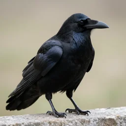 black raven, hyper realistic