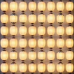 japanese paper lantern, tileable texture, video game asset