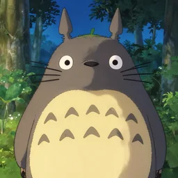 4 k, hyperealistic portrait of totoro staring into the camera