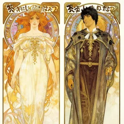 禁 しられた 2 人. fantasy, regal, by yoshitaka amano, kim keever, victo ngai, stanley artgerm lau, greg rutkowski, thomas kindkade, alphonse mucha, loish, norman rockwell