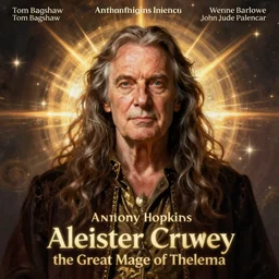 A Magical Portrait of Anthony Hopkins as Aleister Crowley the Great Mage of Thelema, art by Tom Bagshaw and Wayne Barlowe and John Jude Palencar
