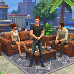 scene from bladerunner in the sims 4