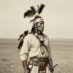 old photo of an apache warrior