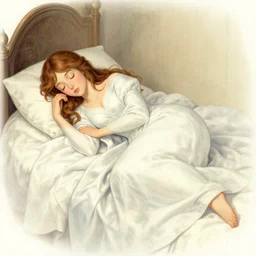 Sleeping Beauty, fairy tale illustration by Valentine Cameron Prinsep,