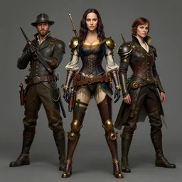 highly detailed steampunk gal gadot standing : leonardo da vinci, greg rutkowski, magali villeneuve