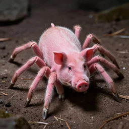 Pink spider pig hybrid.