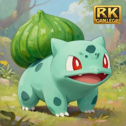 an oil painting of the pokemon bulbasaur, 4k