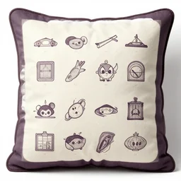 an expression sheet of an anthropomorphic pillow, disney