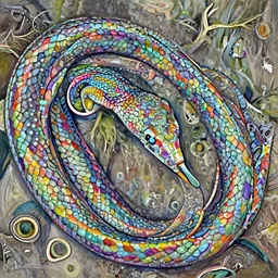 the rainbow serpent, digital painting, amazing detail, art station, cgsociety