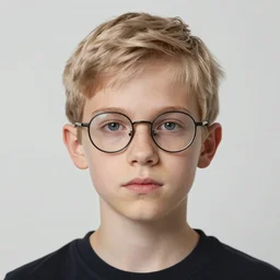 portrait of boy with fair hair and glasses, symmetric, detailed, by anato finnstark, by alena aenami, by john harris, by ross tran, by wlop, by andreas rocha