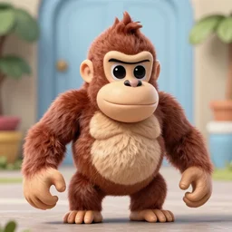 donkey kong from nintendo in real life, super realistic, 4 k, hdr