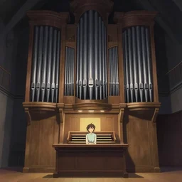 hermeneutic pipe organ, single subject, scenic full shot, ambient lighting, detailed face, by makoto shinkai, stanley artgerm lau, wlop, rossdraws