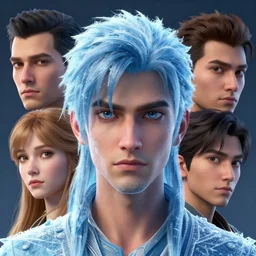 close up portrait, serious avan jogia as a ice elemental, alphonse mucha, rhads, ross tran, artstation, artgerm, octane render, 1 6 k