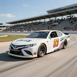 a 2 0 1 7 toyota camry nascar driving on a race track