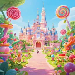 photo of indoor whimsical fairy wonderland vibrant colors candyland wonderland by artgerm and greg rutkowski and magali villeneuv art beeple, by thomas kinkade hearstone league of legends dofus beatrix potter