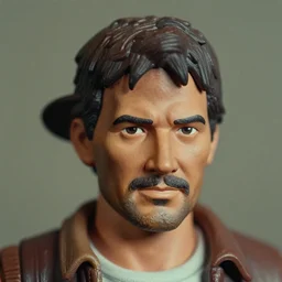 harrison ford indiana jones, neca!!! f matte textured rubber action figure by neca face close up headshot in the style of neca, character by neca, real kodak film still, undersaturated