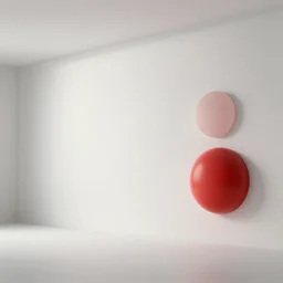 surreal minimal white wall with red, art, futuristic, soft light, studio photoshoot, octane render, unreal engine, pale colors, high detail, wide angle, trending on artstation, behance