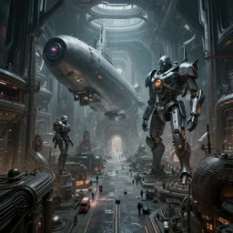 gothic hellscape zaha hadid space station, city street, interior, inspired by a nuclear reactor submarine and maschinen krieger, ilm, beeple, doom eternal