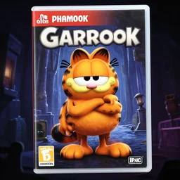 Garfield's photo on the videogame box art for phasmophobia