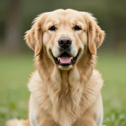 a 4 k photorealistic photo medium shot of a golden retriever..