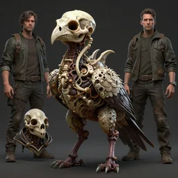 a skull bird creature scifi alien by neville page, ken barthelmey, carlos huante and doug chiang, sharp focus, trending on artstation, hyper realism, octane render, 8 k, hyper detailed, ultra detailed, highly detailed, zbrush, concept art, creature design